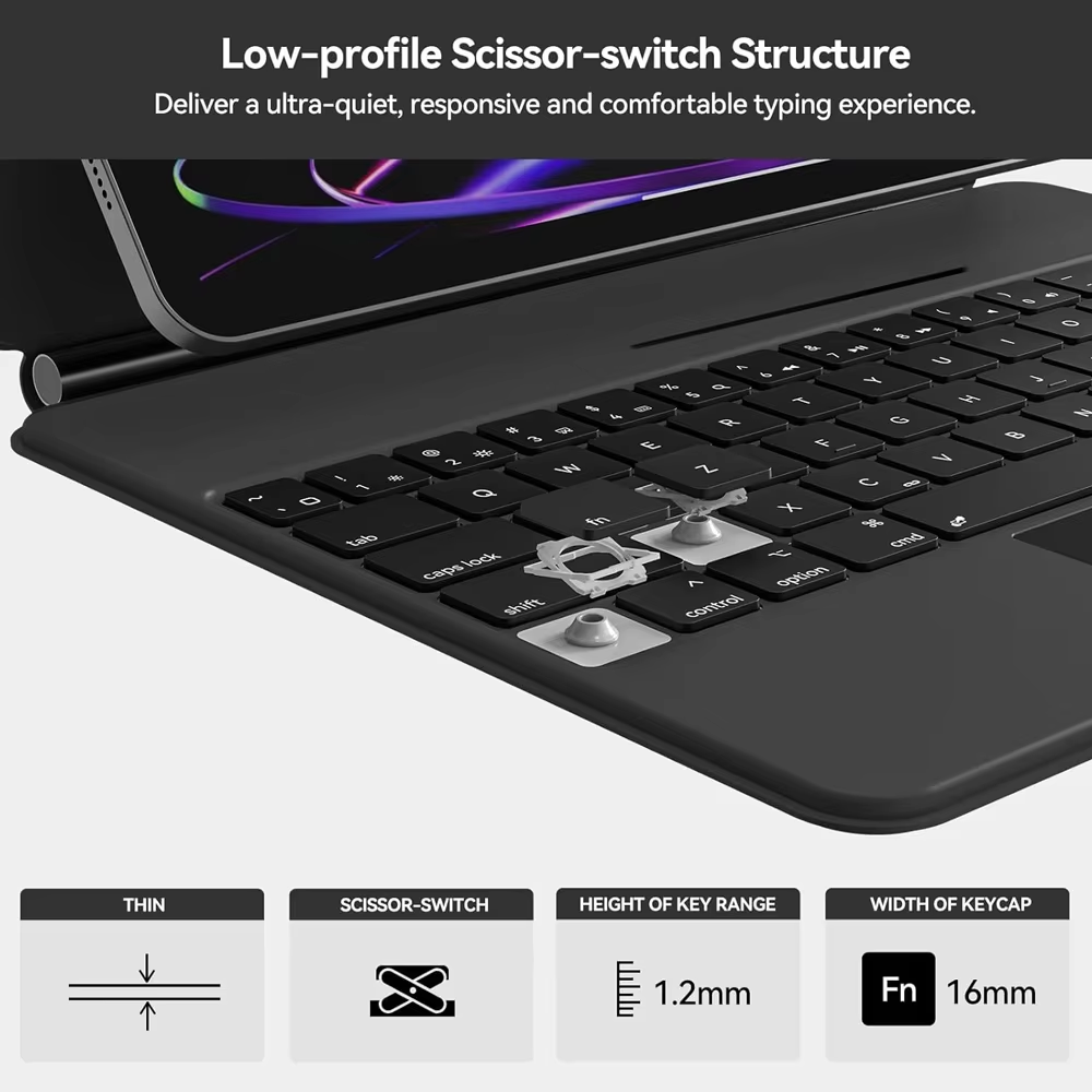 Teclado Sem Fio com Adsorção M - Tablet Keyboard Case avaliação e preço