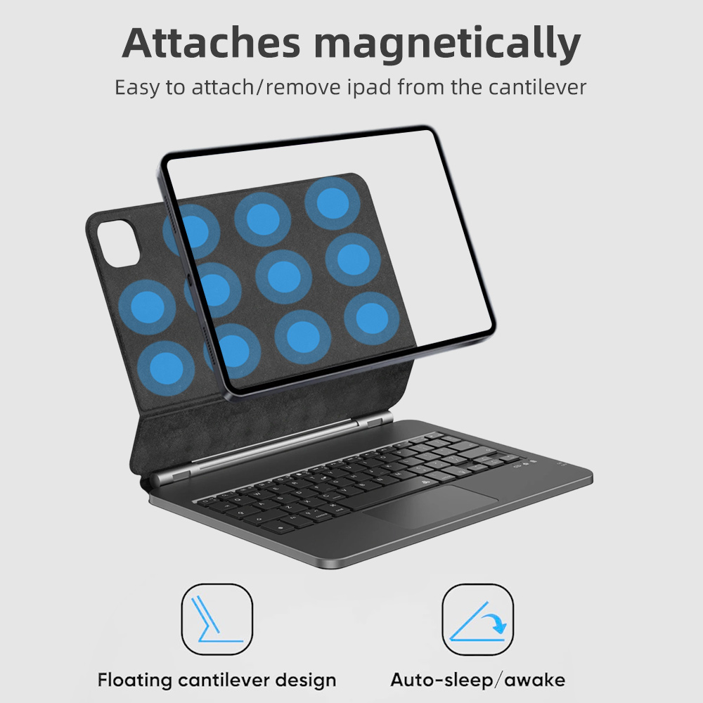 NOVO Teclado Mágico com Painel - Tablet Keyboard Case avaliação e preço