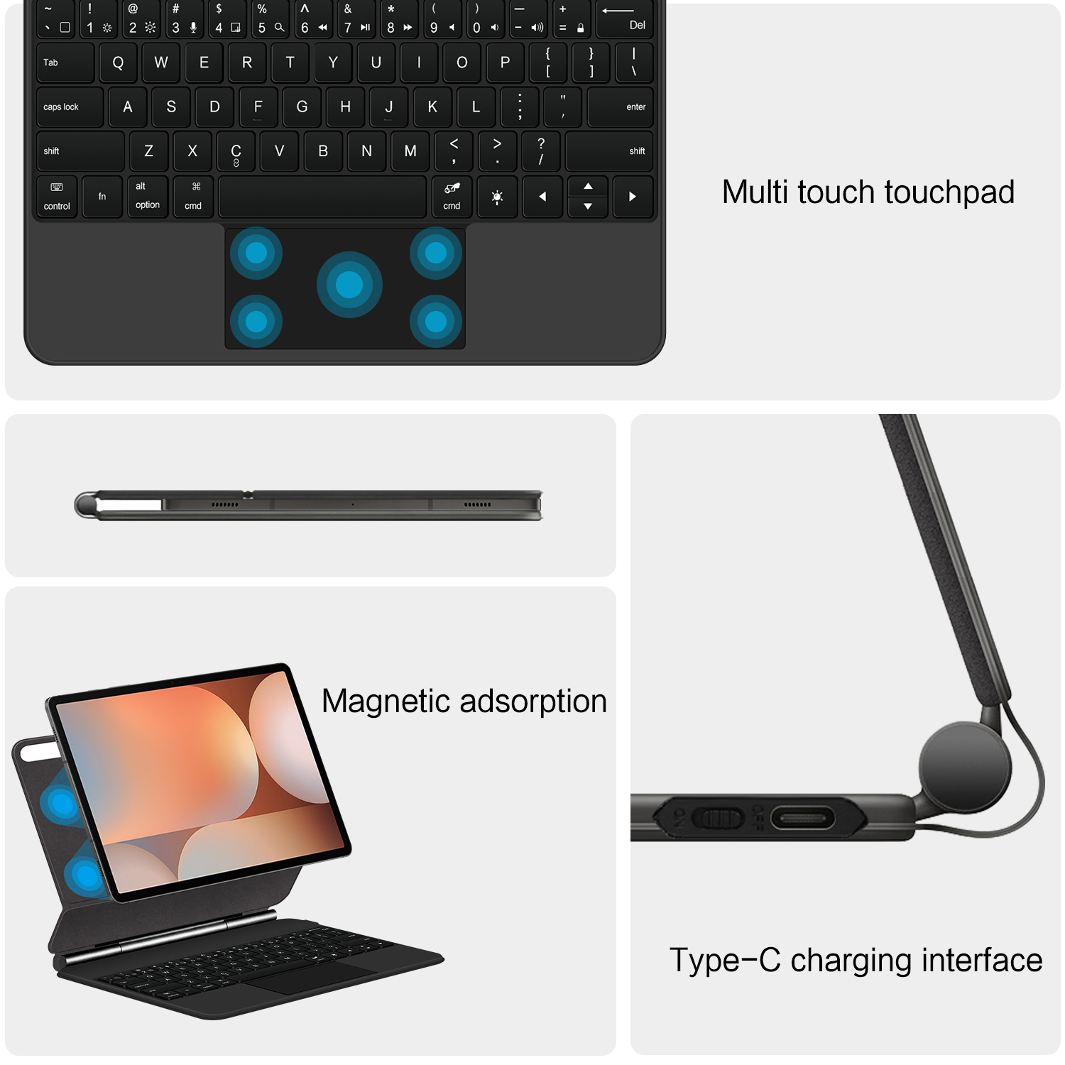 Teclado Magnético Mágico para  - Tablet Keyboard Case avaliação e preço